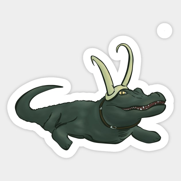 crocodile loki Sticker by Aymzie94